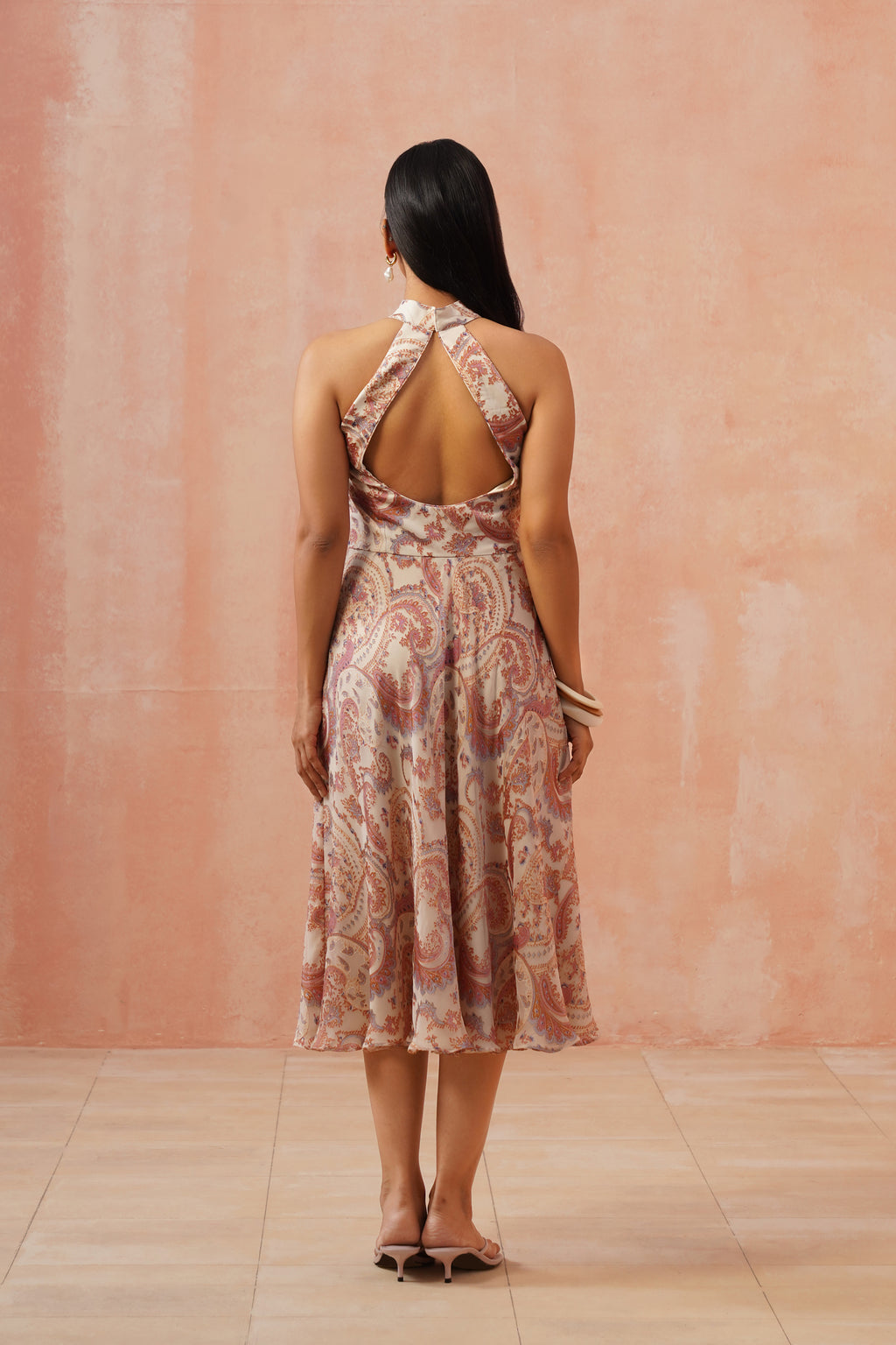 Paisley Grace Blush Halter Dress