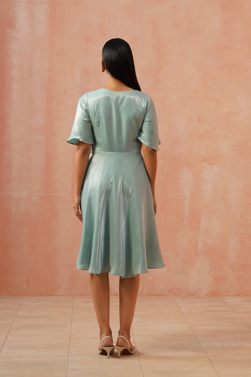 Celeste Embroidered Flare Dress