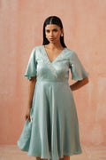 Celeste Embroidered Flare Dress
