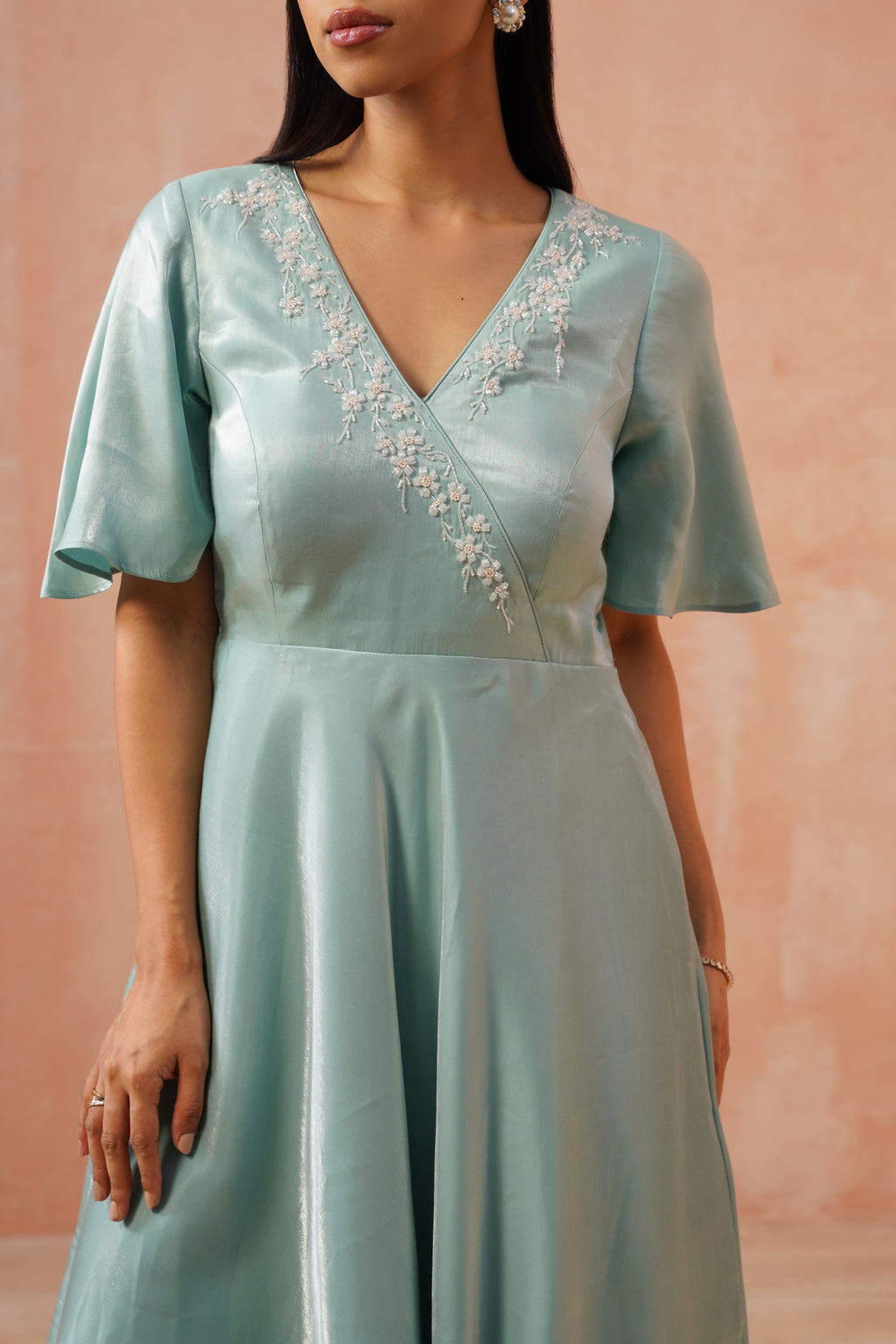 Celeste Embroidered Flare Dress