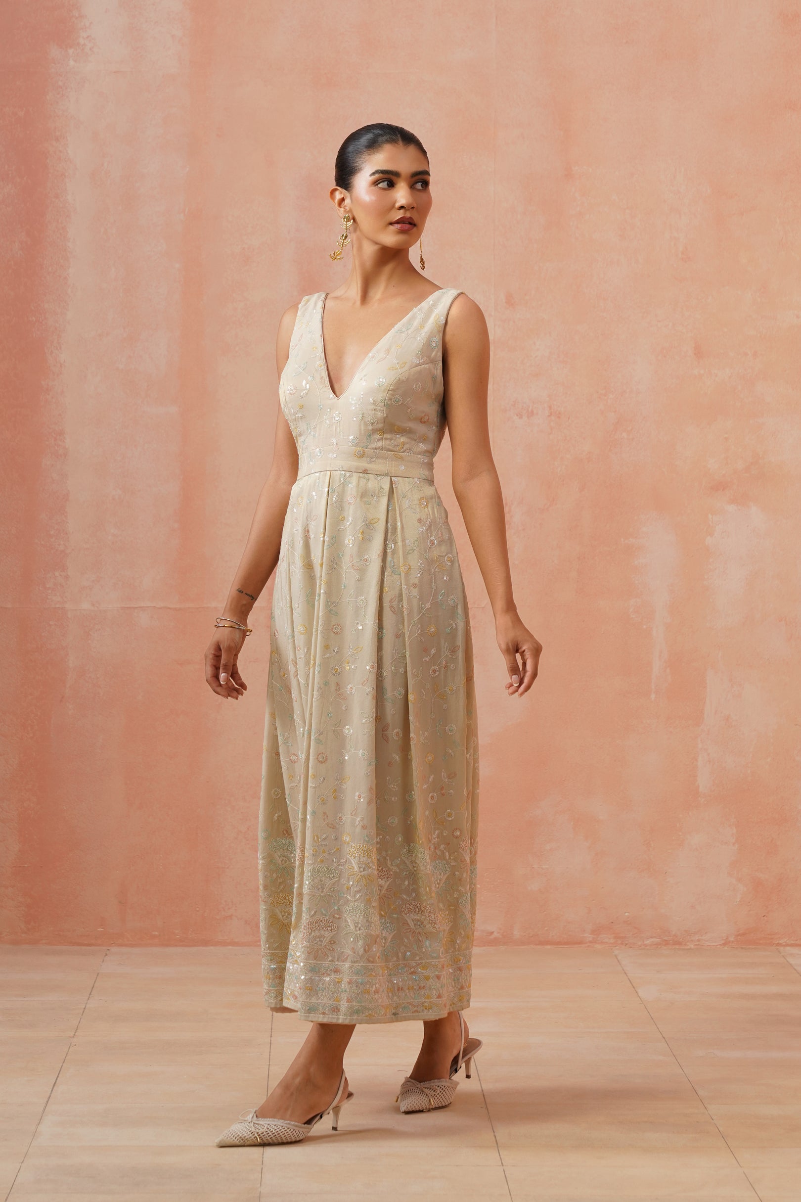 Meadow Bloom Midi Dress