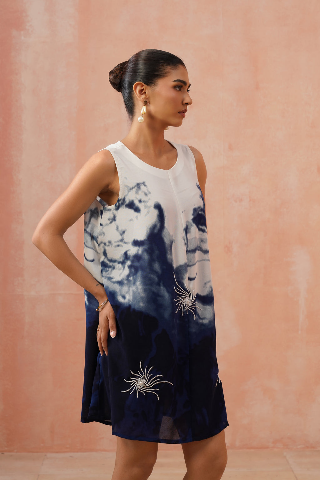 Indigo Tide Shift Dress