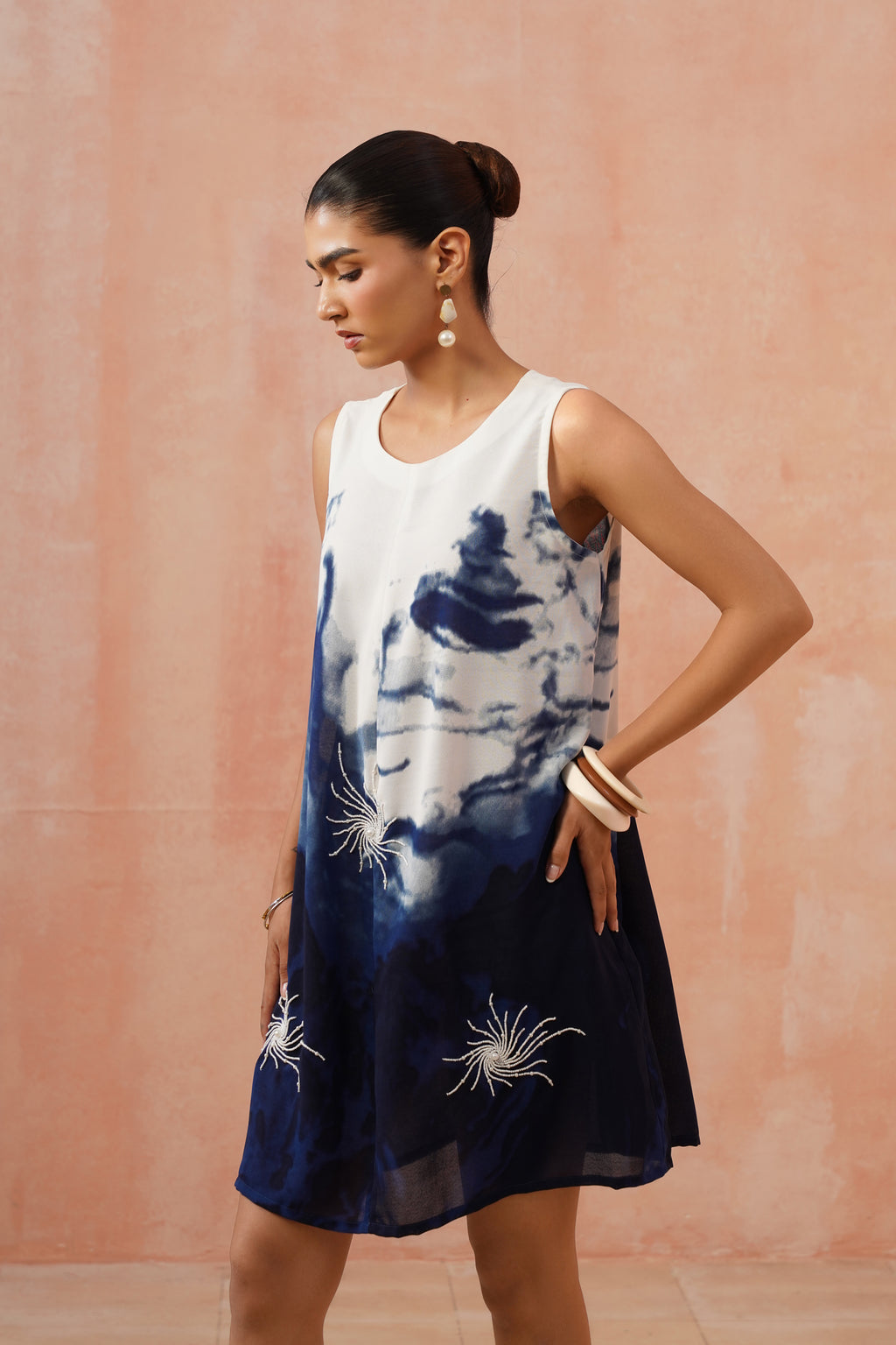 Indigo Tide Shift Dress