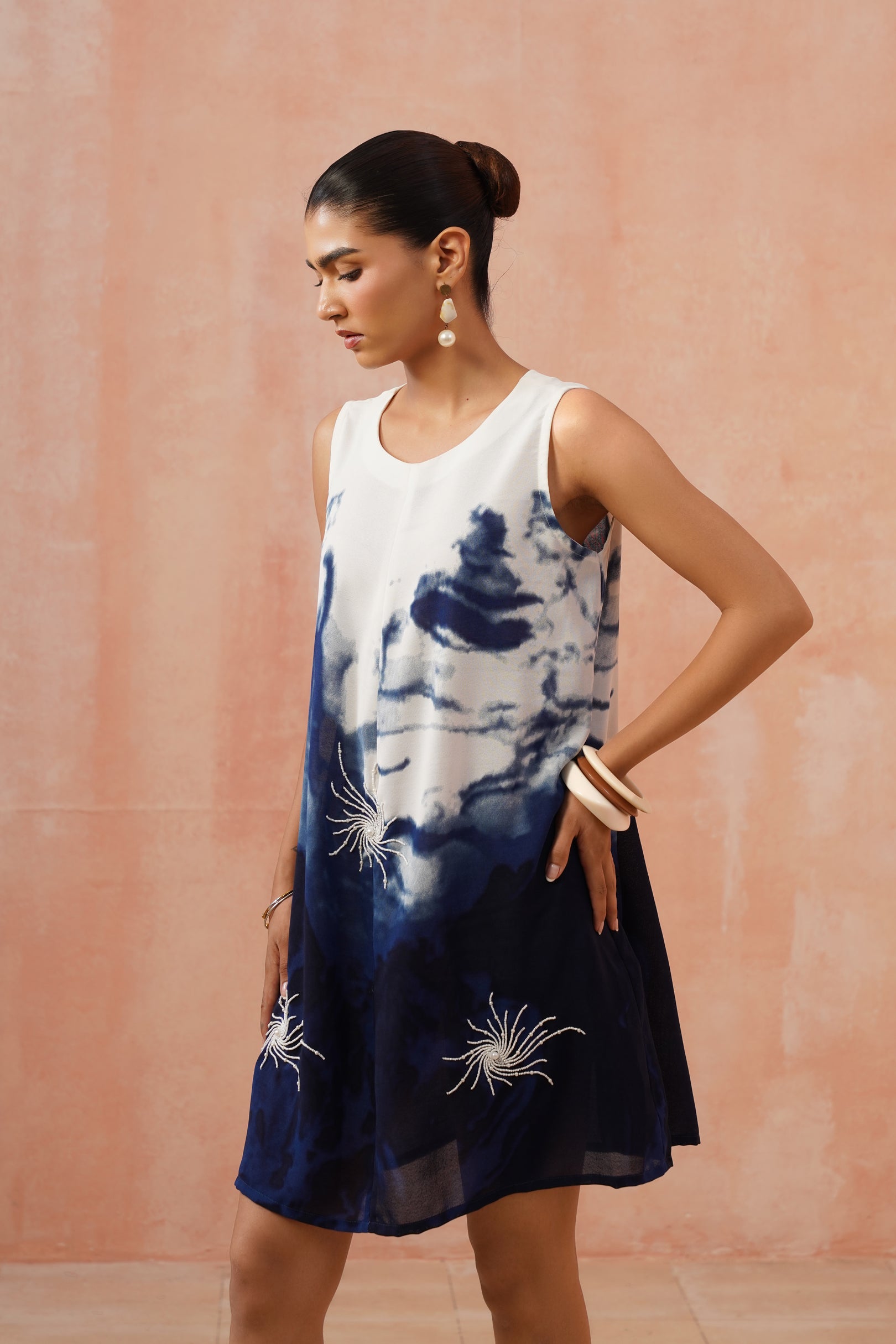 Indigo Tide Shift Dress
