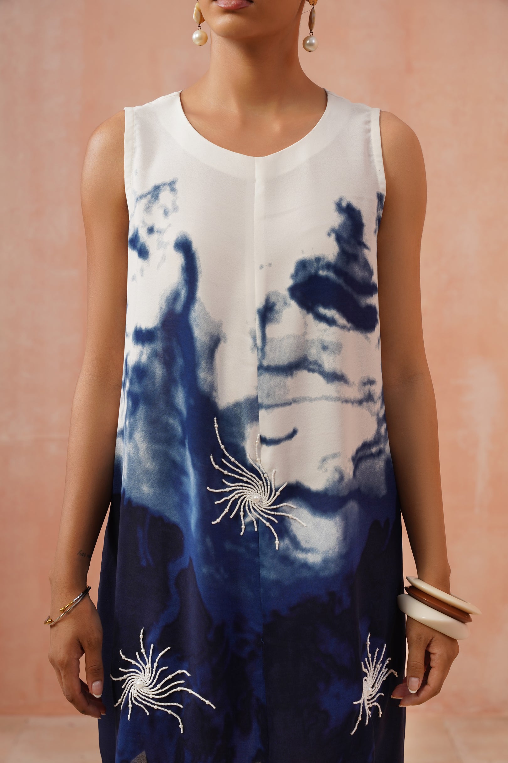 Indigo Tide Shift Dress